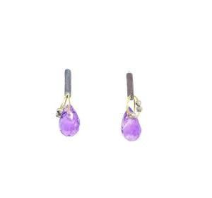 NEW! Mini Tangle Amethyst & Pyrite Earrings by Heather Guidero
