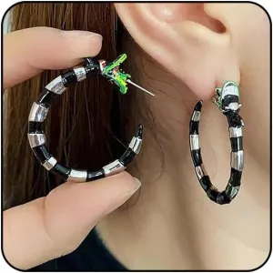 New Snake Earrings for Women Silver Snake Earrings Dangle Gold Snake Drop Earrings Black Snake Earrings Snake Jewelry Serpent Earrings Silver Gold Snake Accessories