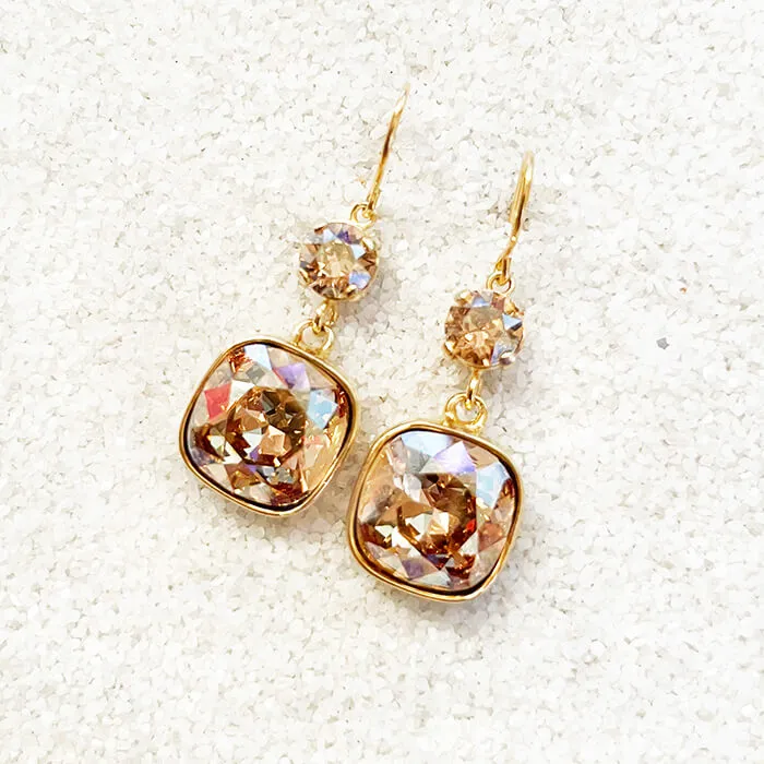Odin Swarovski gold earrings