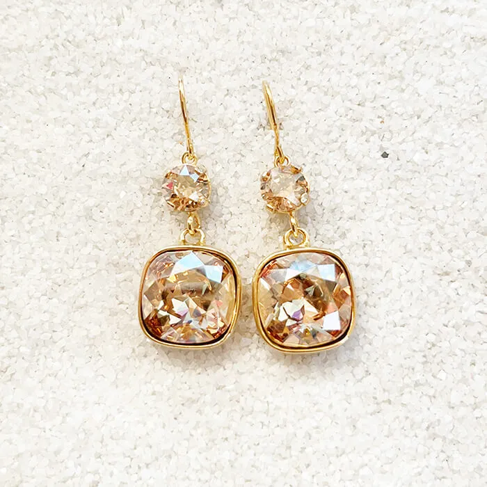 Odin Swarovski gold earrings