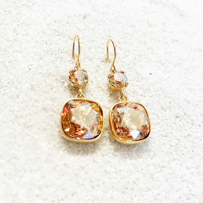 Odin Swarovski gold earrings