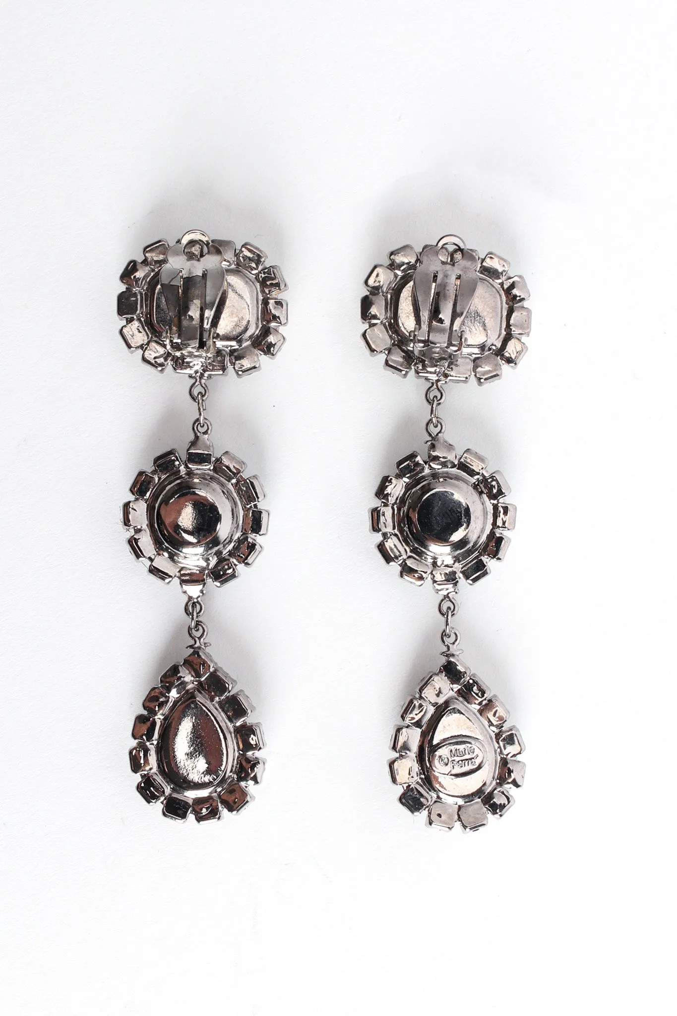 Onyx Rhinestone Drop Earrings