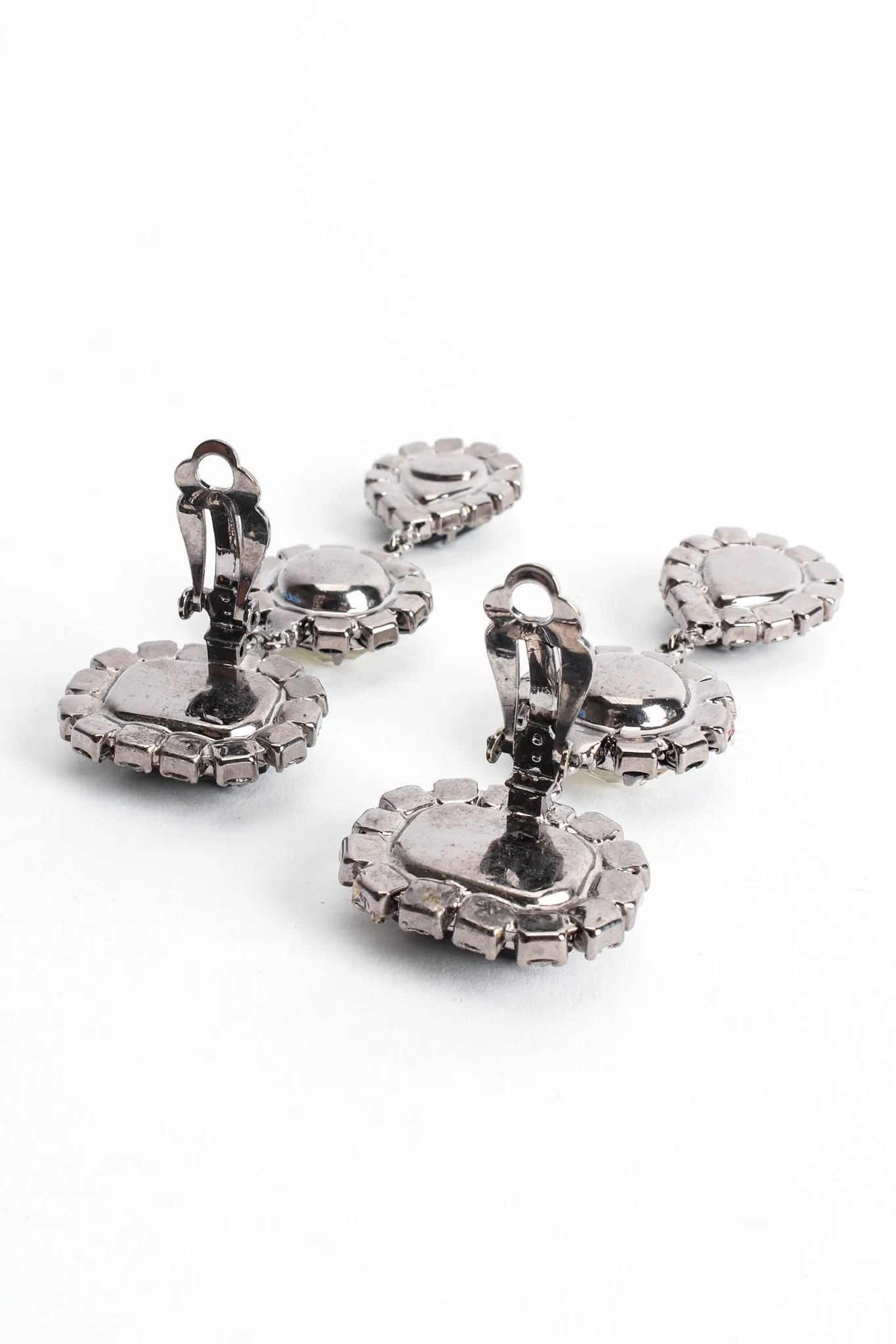 Onyx Rhinestone Drop Earrings