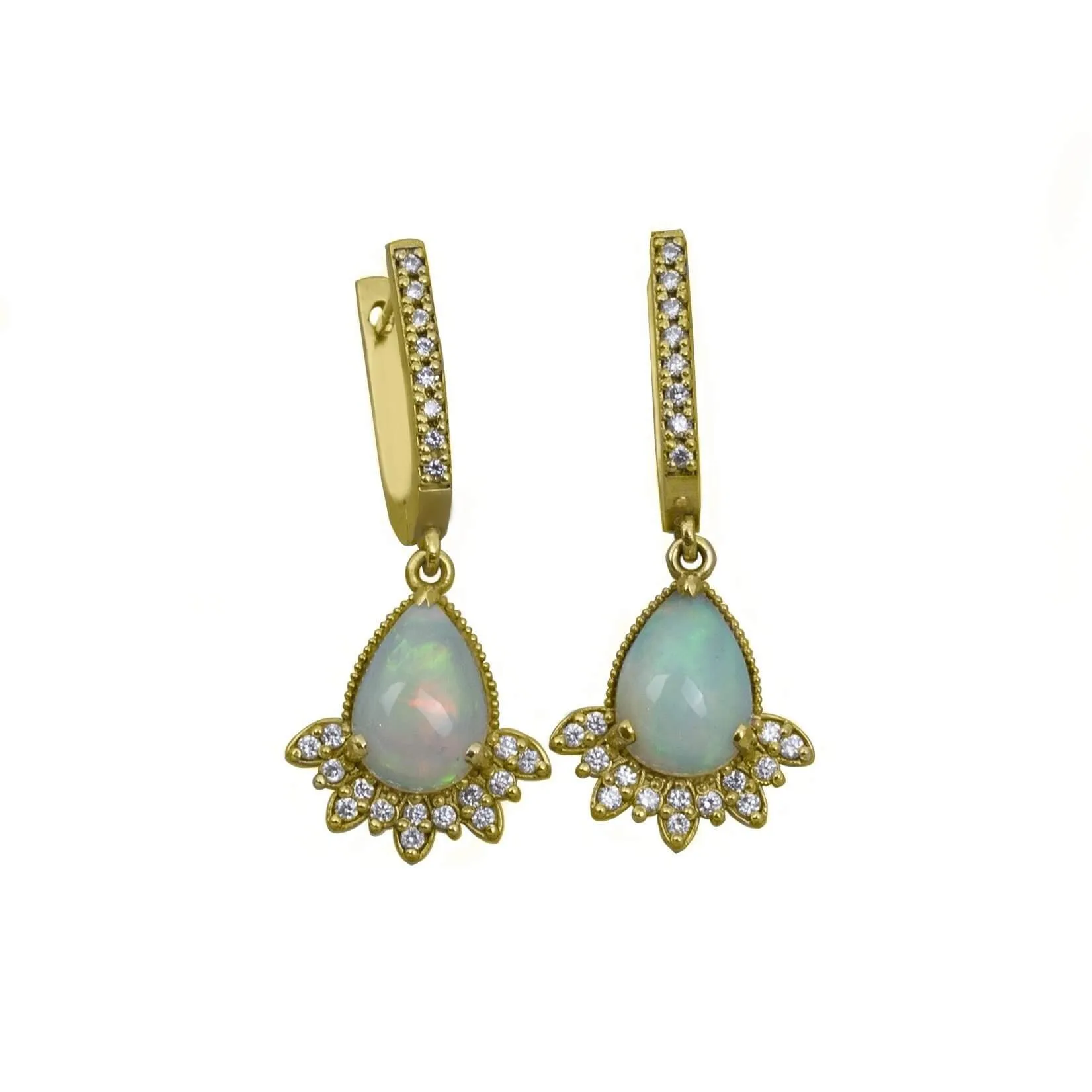 Opal Diamonds Earrings
