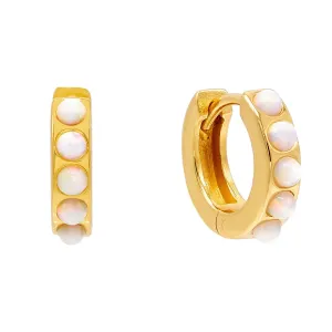 Opal Huggie Earring