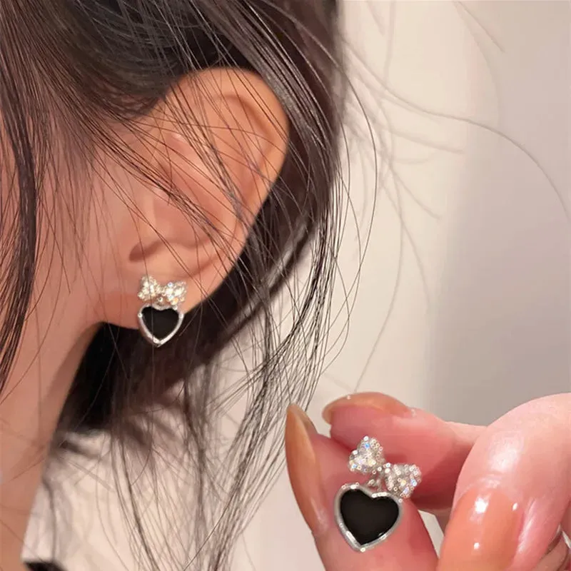 Opal Petal Circle Stud Earrings Luxury Party Girl's Unusual Earrings