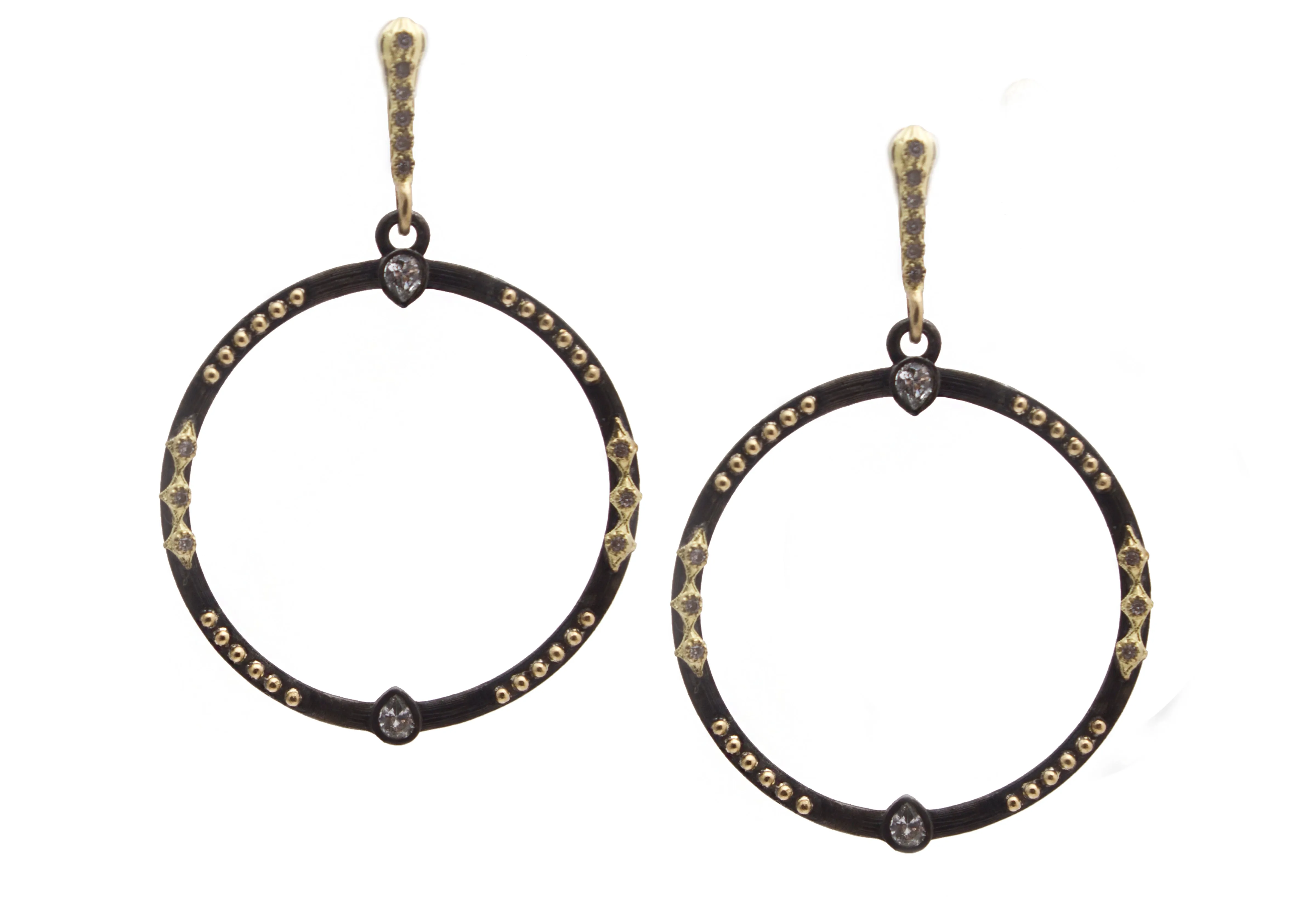 Open Circle Drop Earrings
