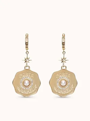 Original Porte Bonheur Coin Earrings