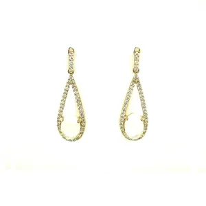Oval Opal and Open Diamond Halo Earrings