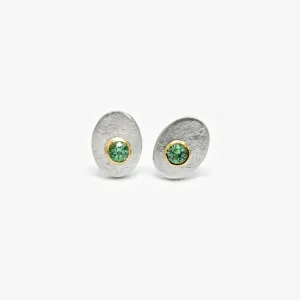 OVATE STUDS - SMALL   EMERALDS