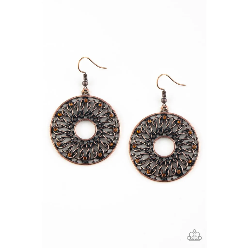 Paparazzi Malibu Musical Copper Hoop Earrings