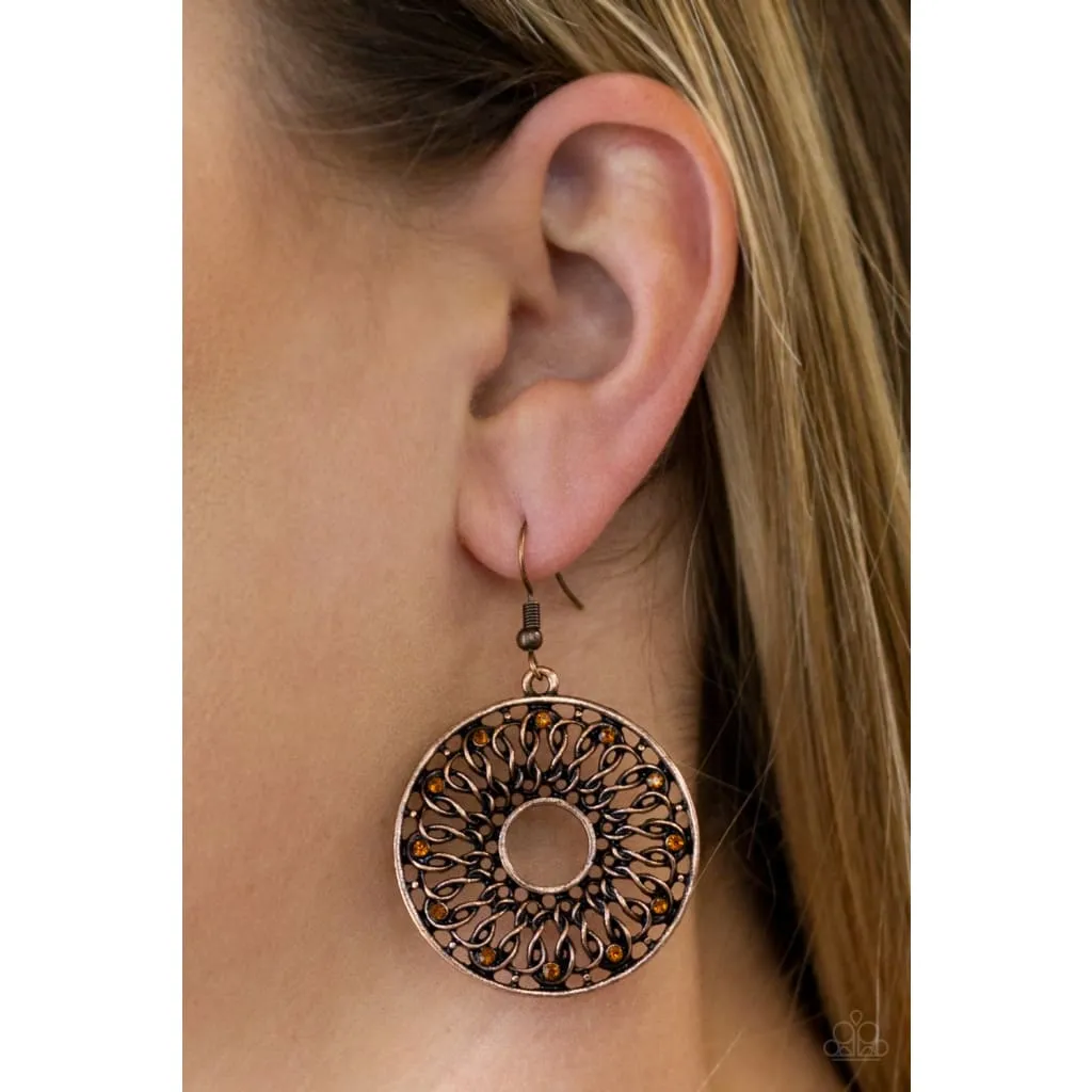 Paparazzi Malibu Musical Copper Hoop Earrings