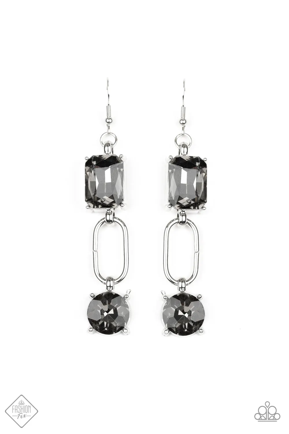Paparazzi - Shameless Sparkle Silver Earrings