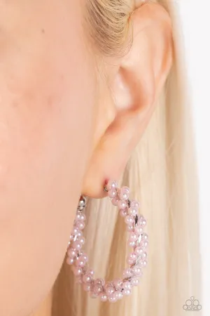 Paparazzi Yacht Royale - Pink Hoop Earrings