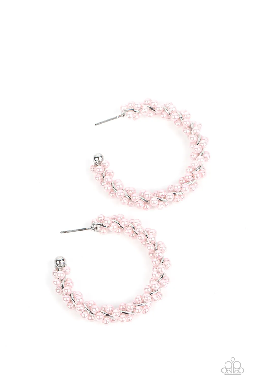 Paparazzi Yacht Royale - Pink Hoop Earrings