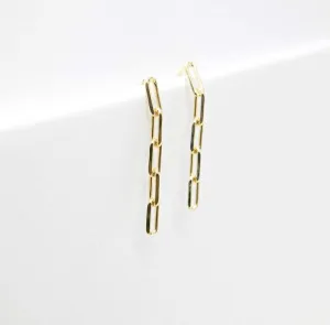 Paperclip Chain Drop Earrings