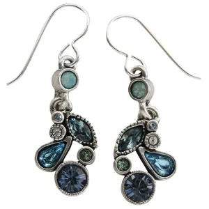Patricia Locke Cherish Sterling Silver Plated Swarovski Crystal Multi Color Earrings, Zephyr EF0804S