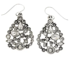 Patricia Locke "St. Petersburg" Sterling Silver Plated Swarovski Earrings, All Crystal EF1055S