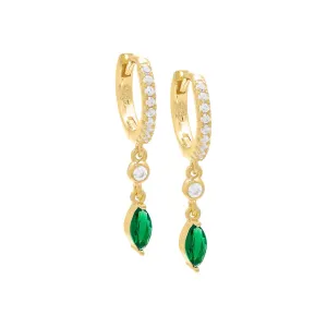 Pavé Marquise Huggie Earring