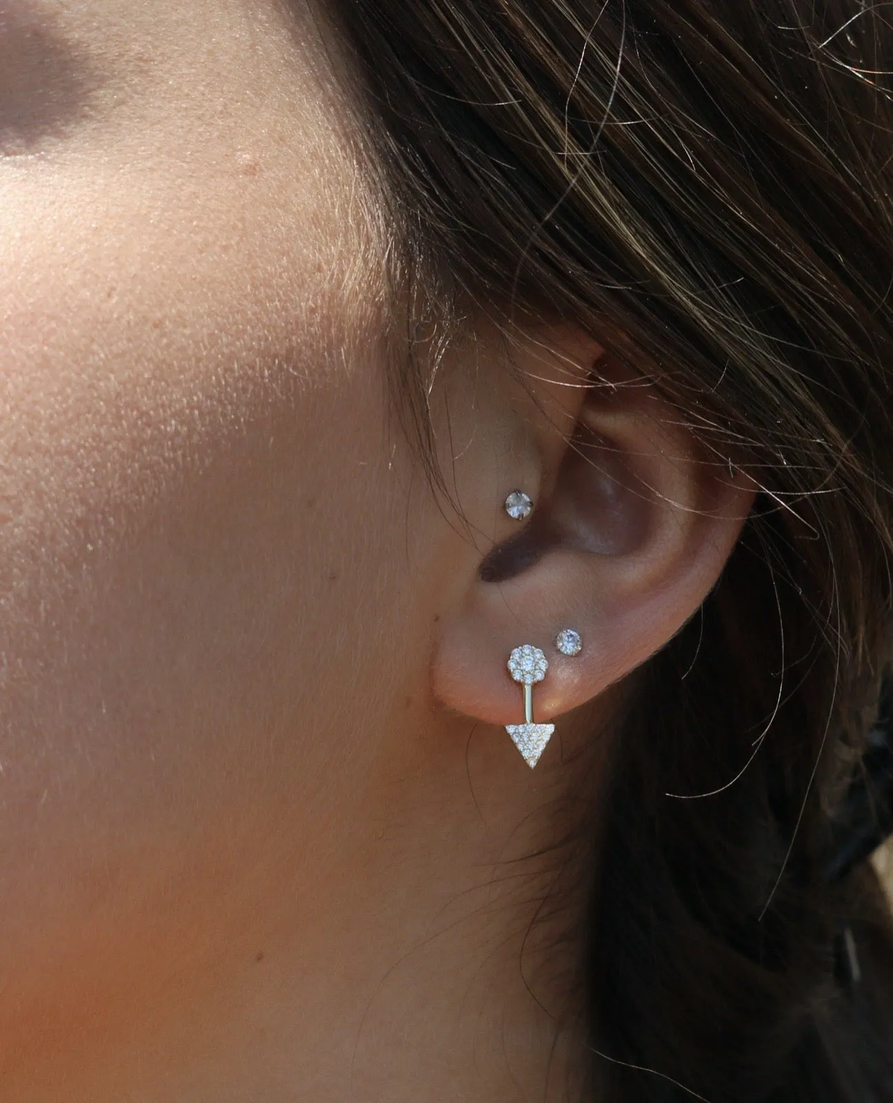 Pave Arrow Stud Earrings