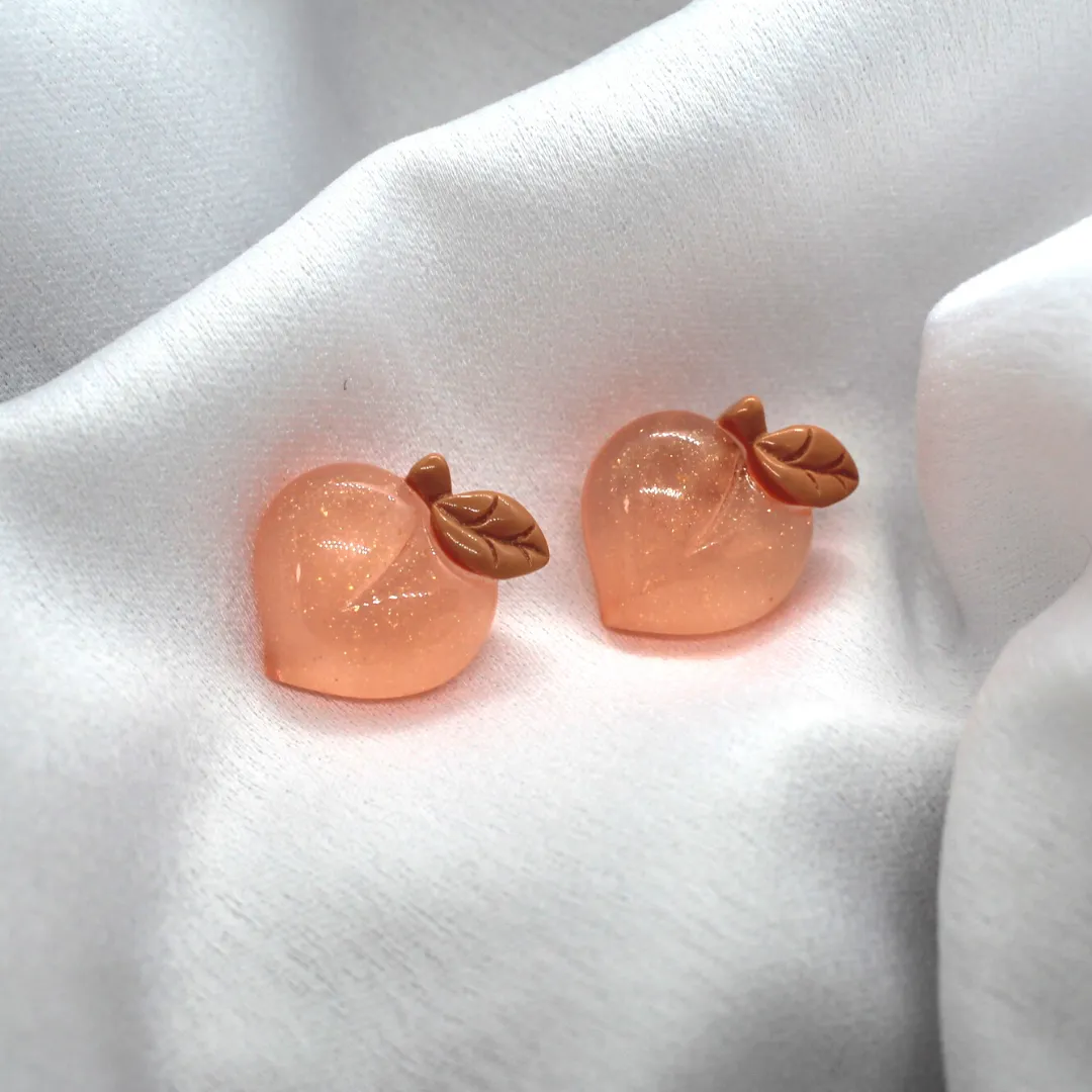 Peach Stud Earring