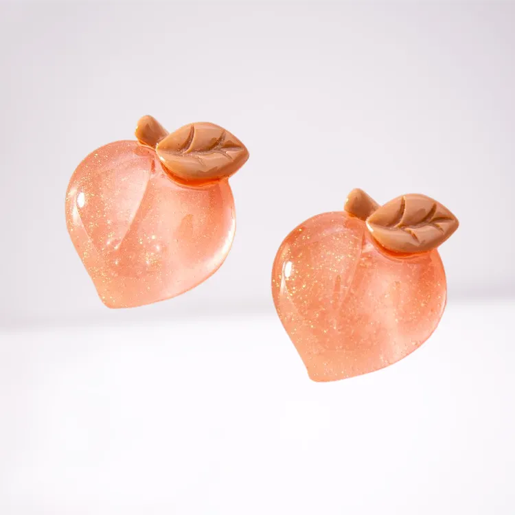 Peach Stud Earring