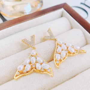 Pearl Fishtail Earrings