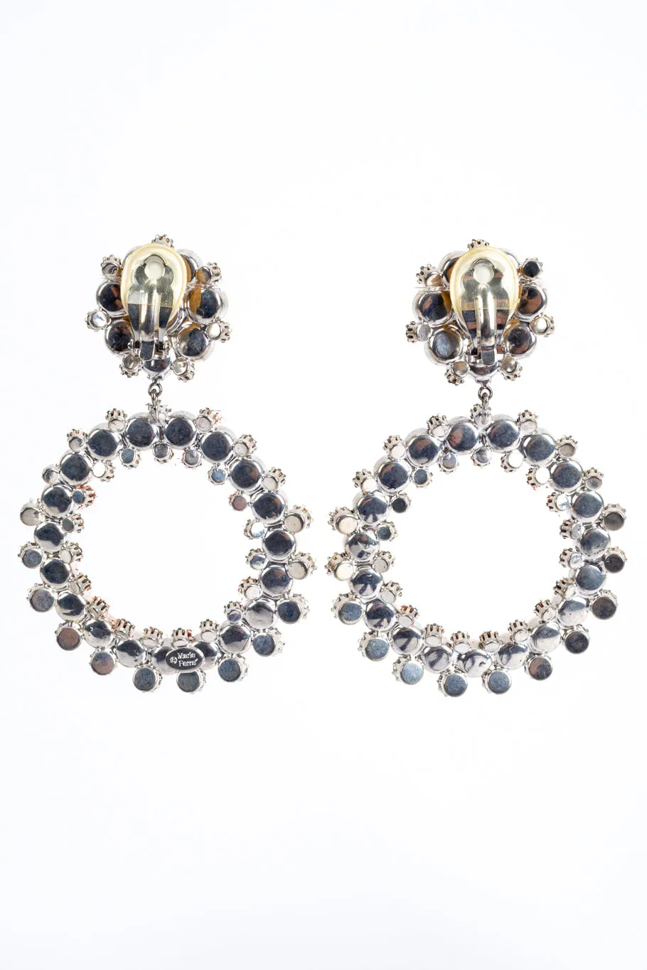 Pearl Hoop Drop Earrings