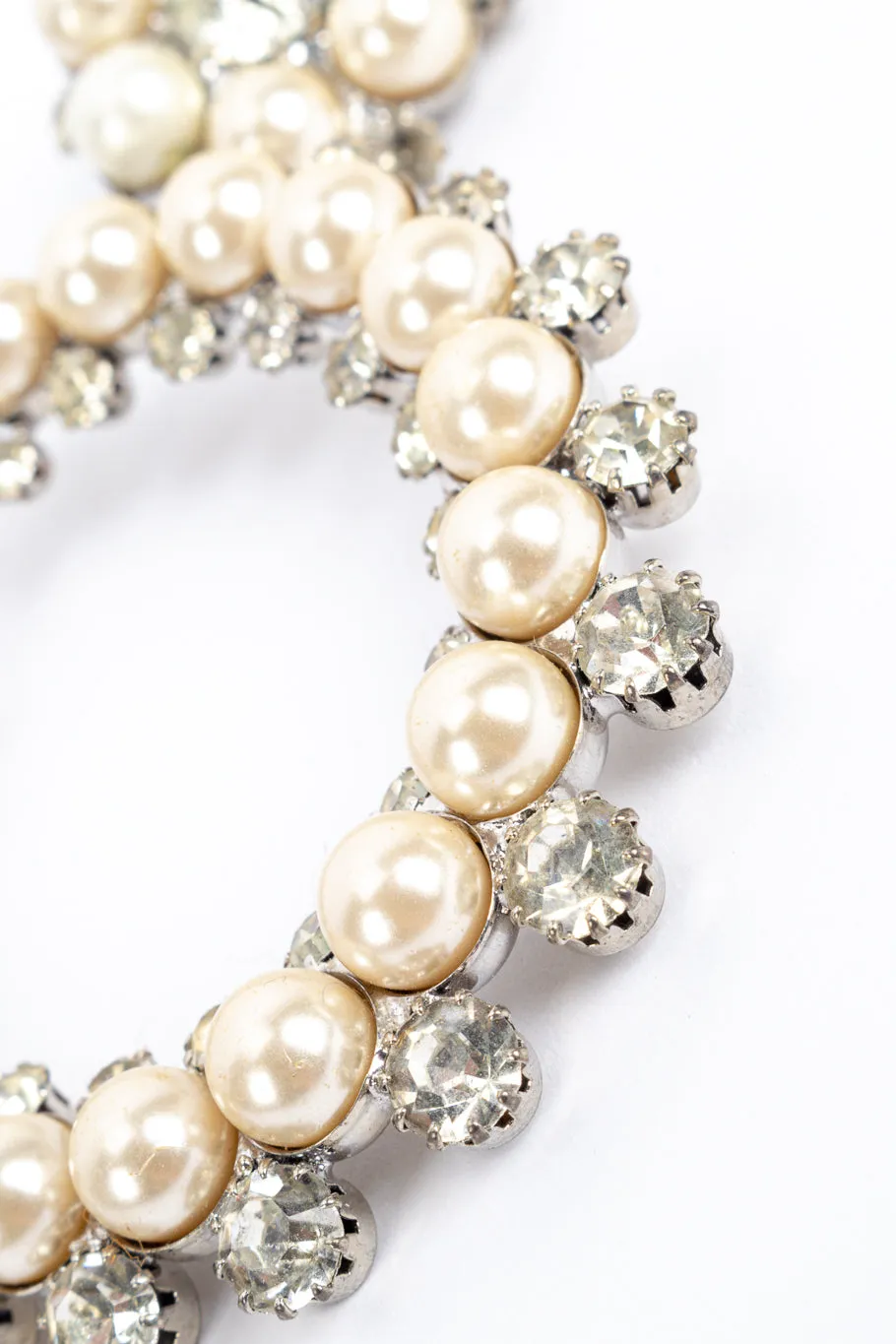 Pearl Hoop Drop Earrings