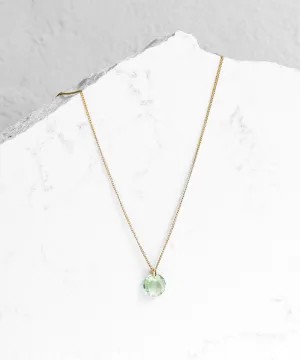 Petite Green Amethyst Necklace