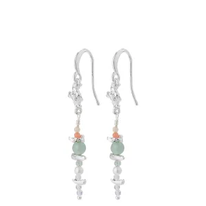 Pilgrim Cloud Silver Semi Precious Drop Earrings