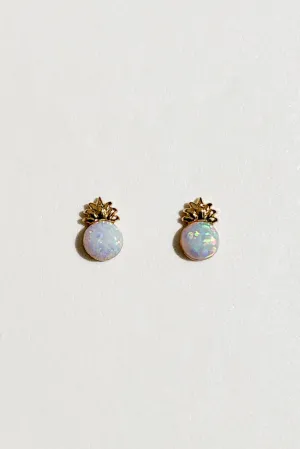 Pineapple Opal Ear Studs