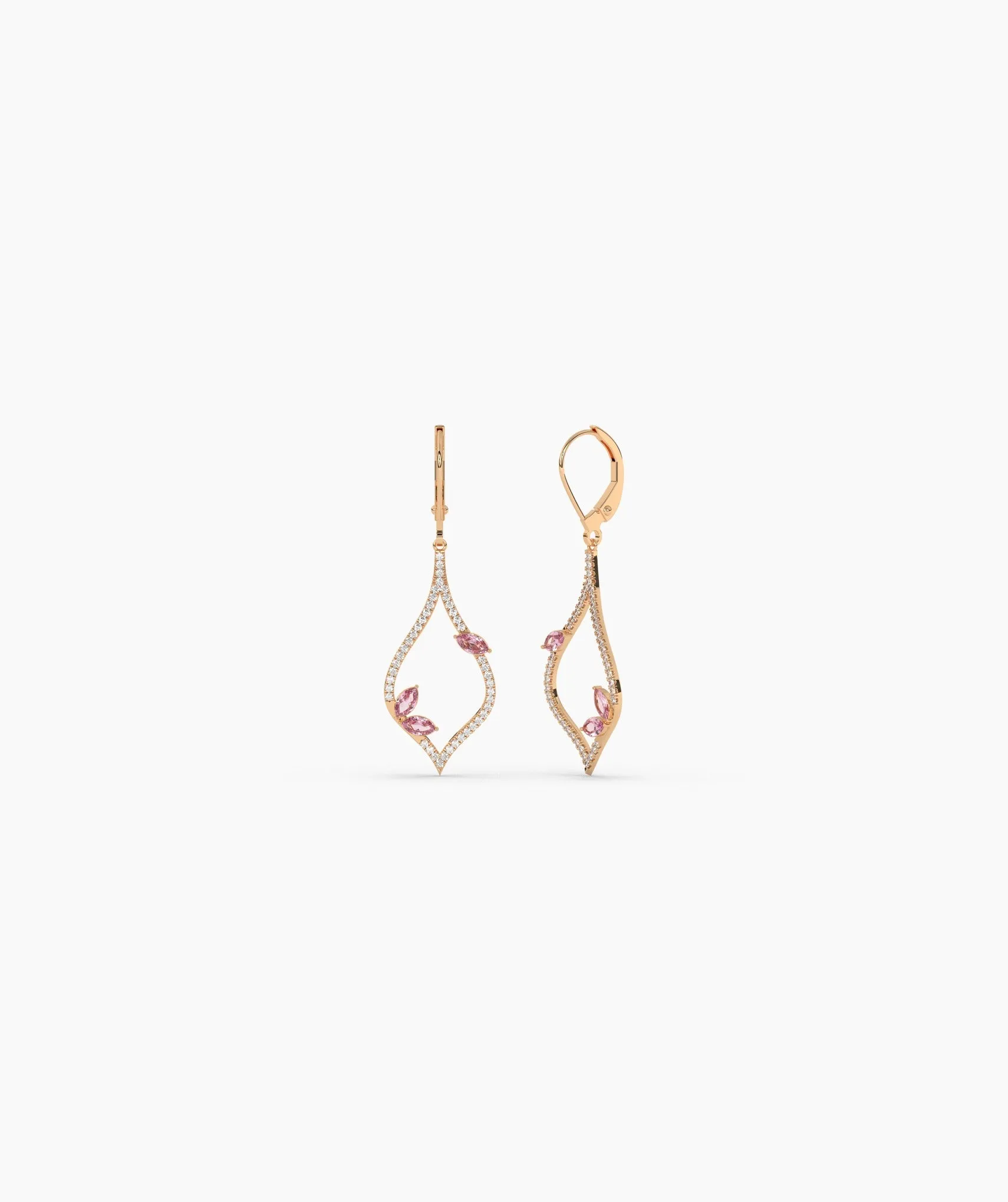 Pink Blossom Drop Earrings