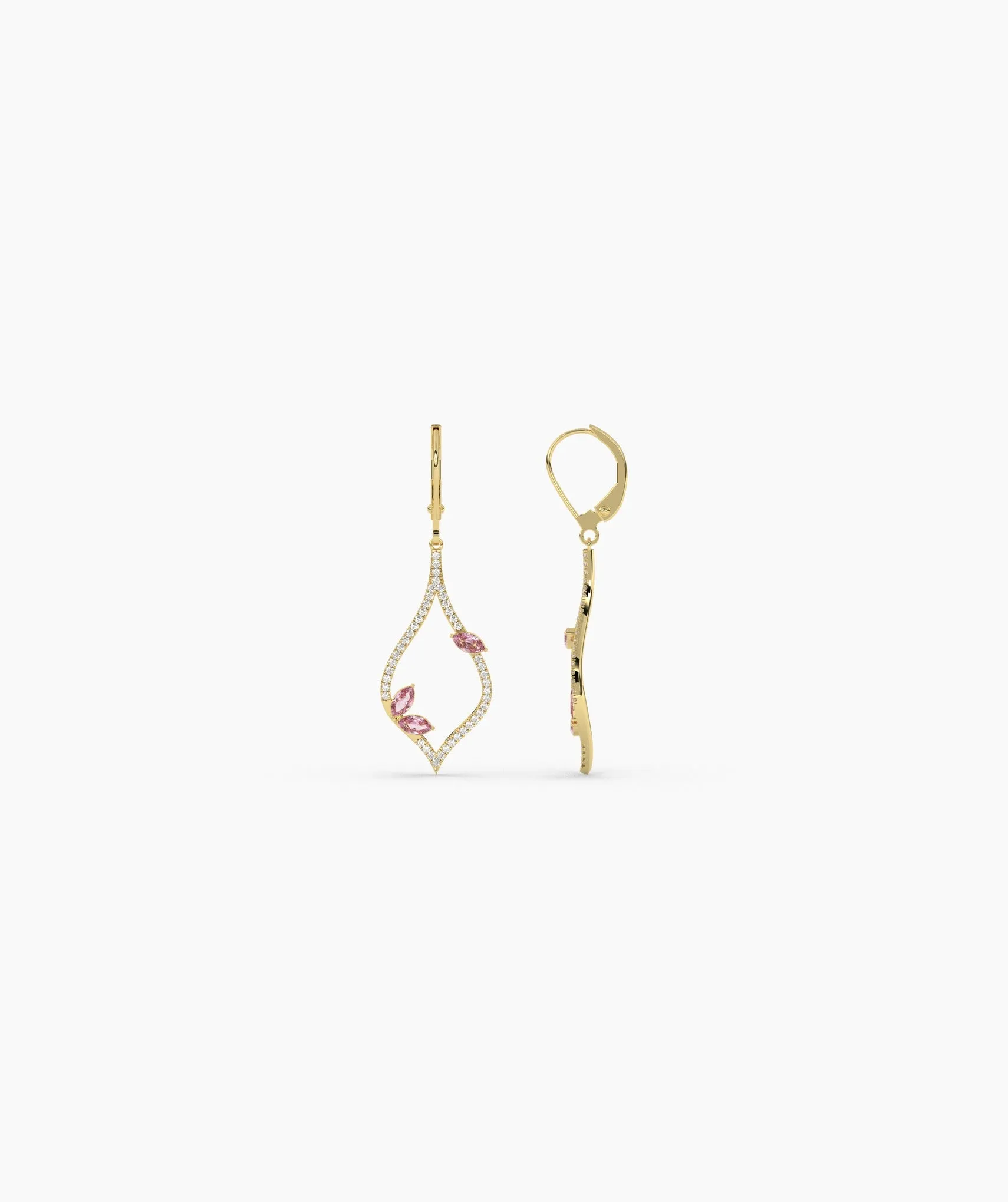 Pink Blossom Drop Earrings
