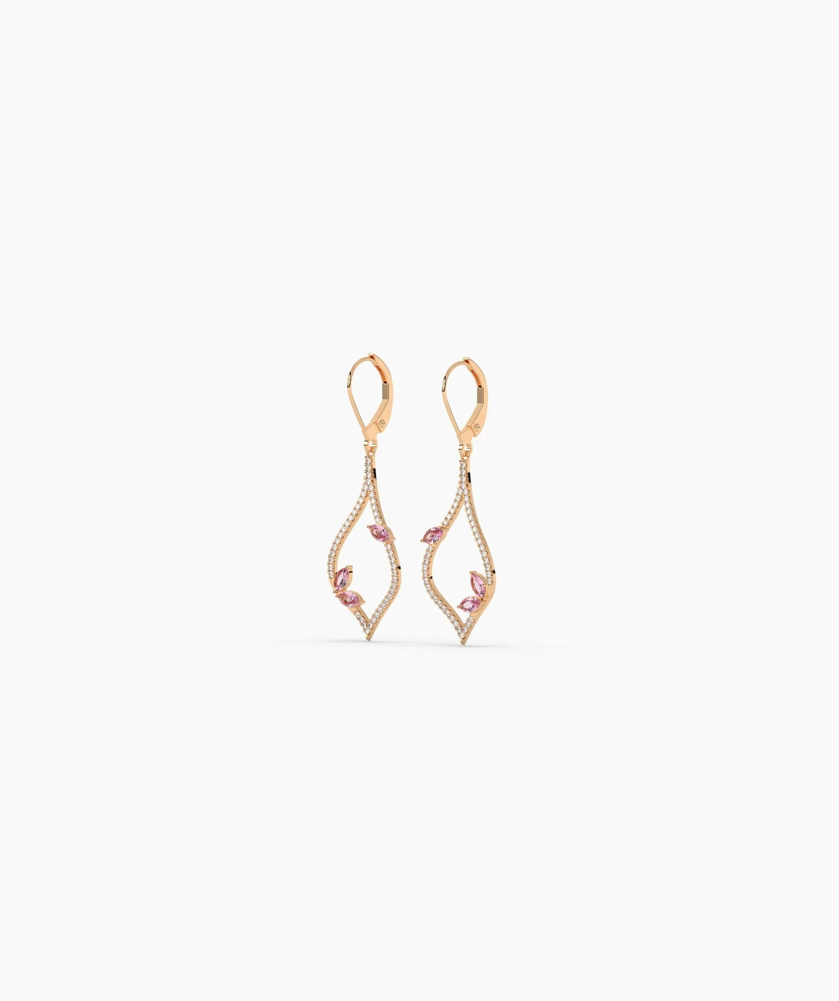 Pink Blossom Drop Earrings