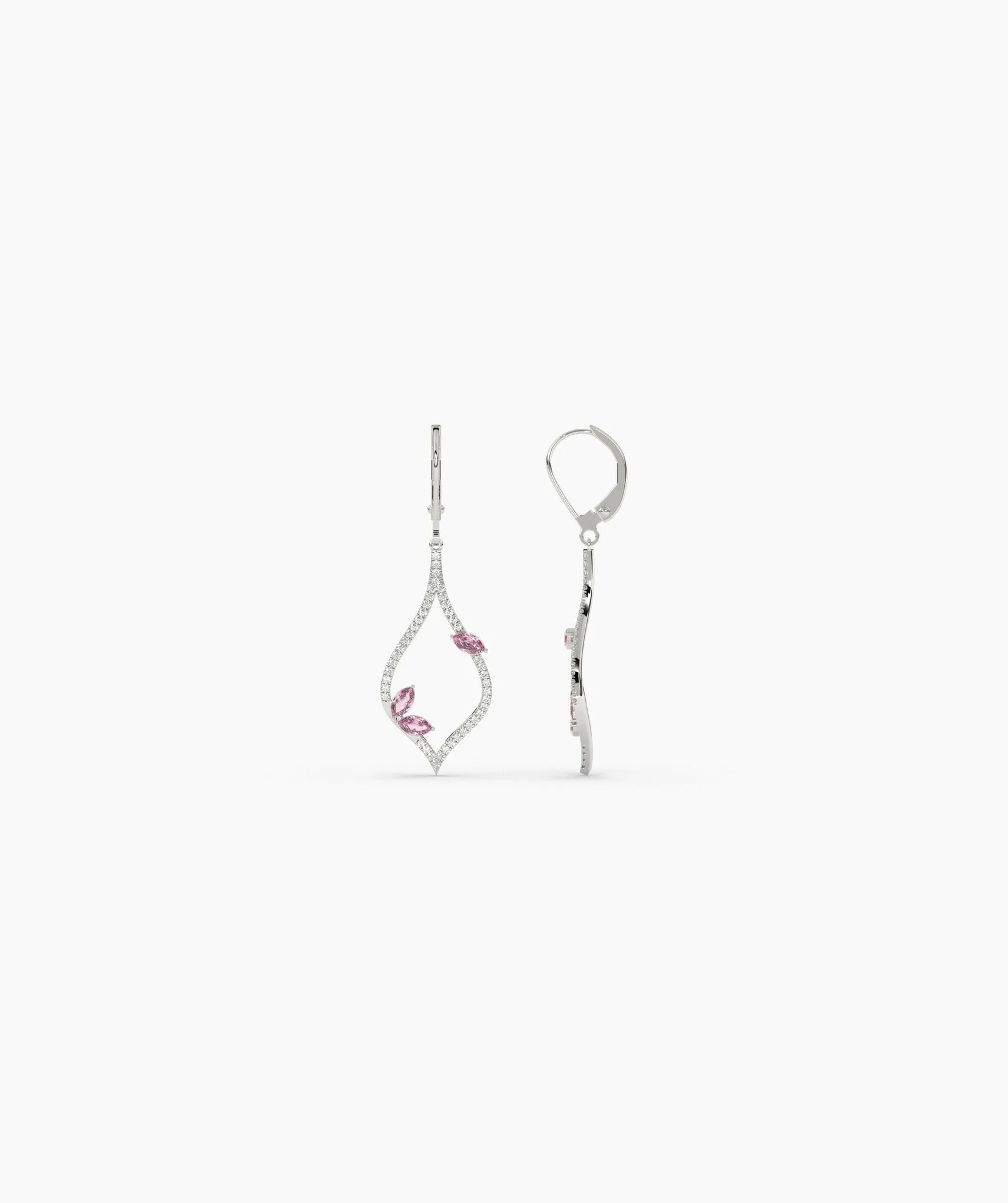 Pink Blossom Drop Earrings