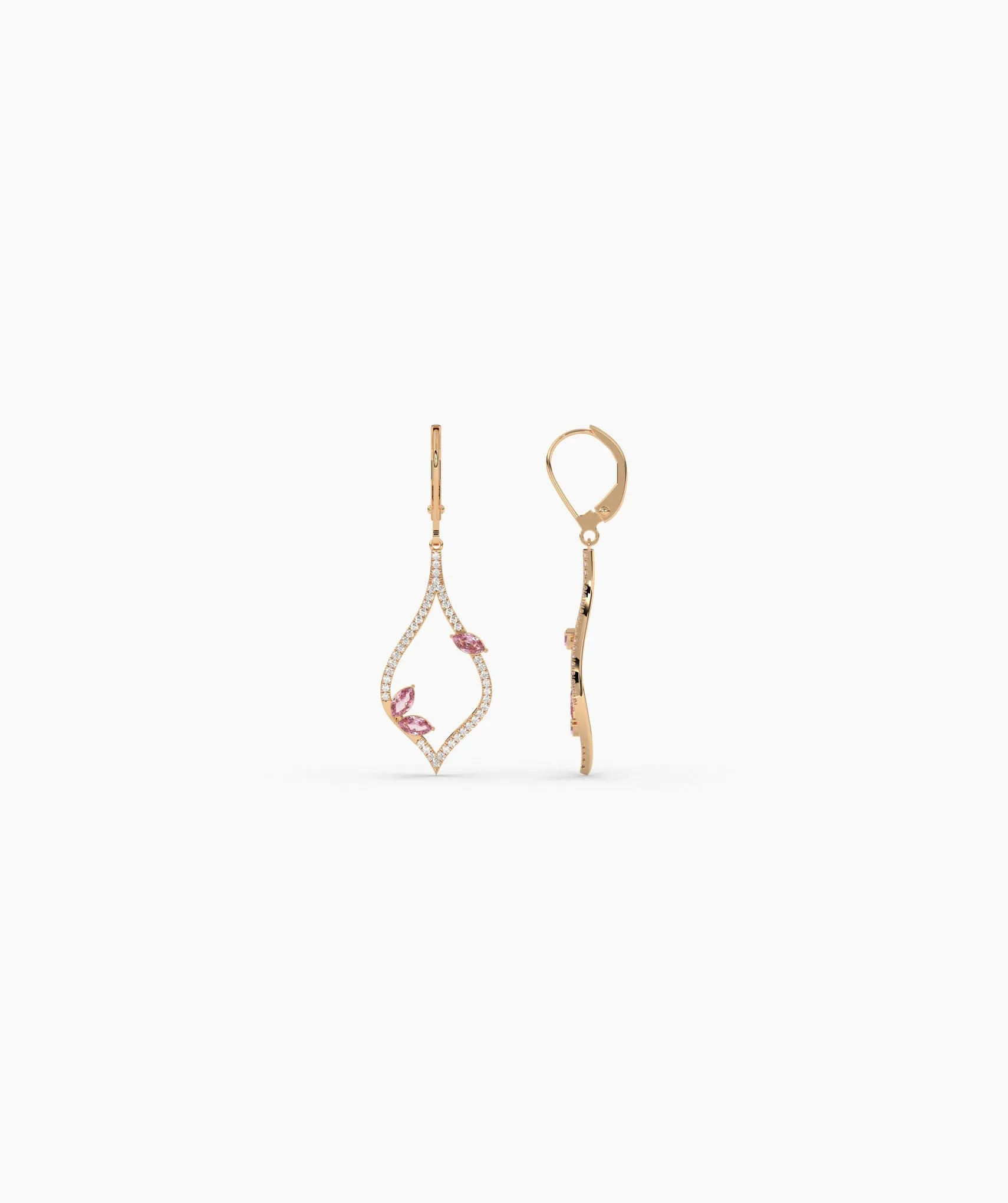 Pink Blossom Drop Earrings