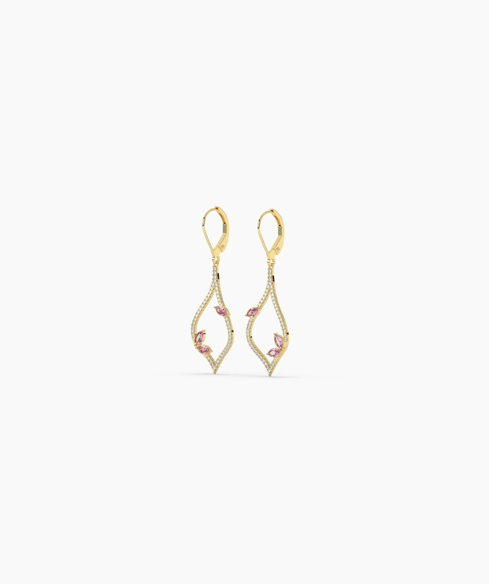 Pink Blossom Drop Earrings