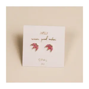 Pink Opal Crown Stud