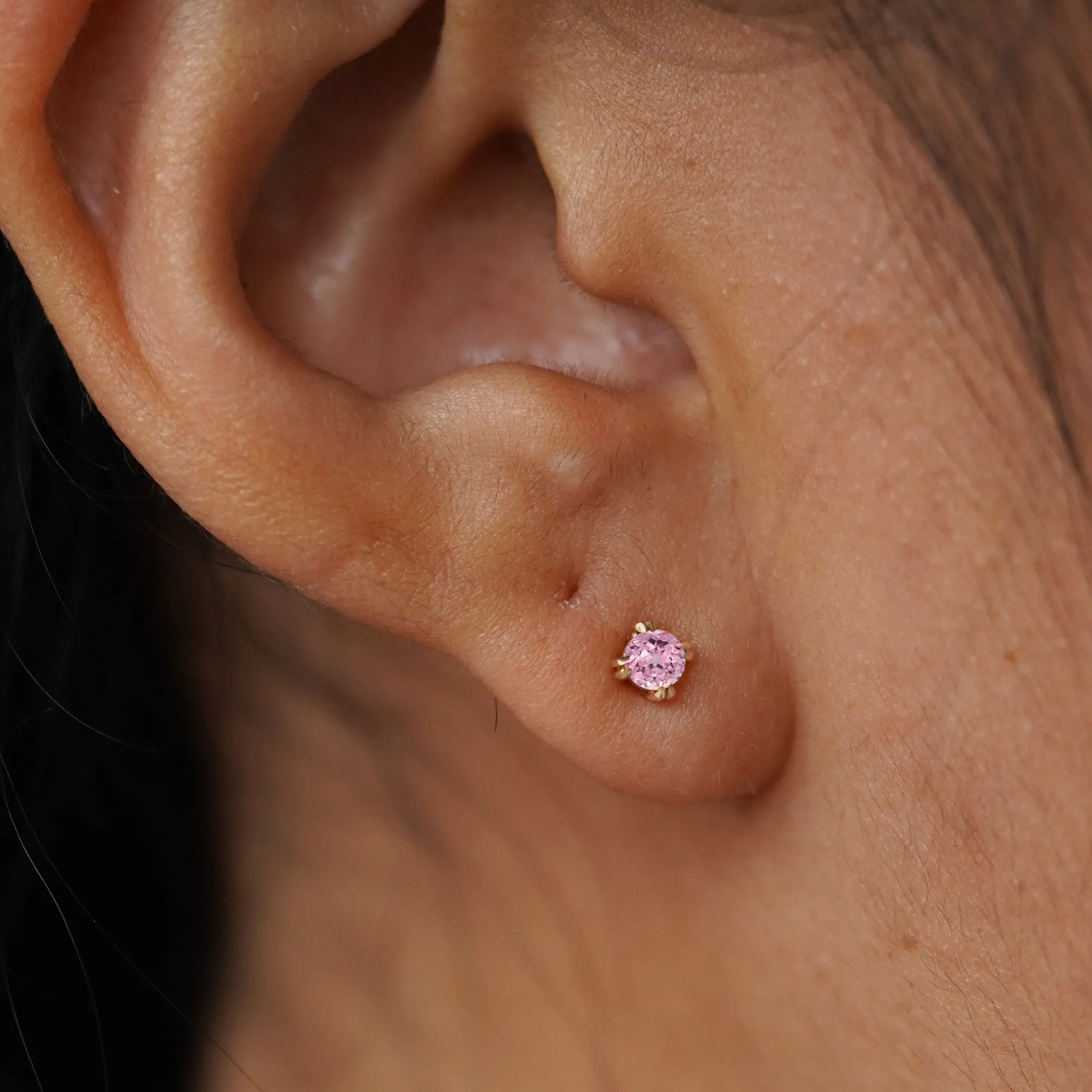 Pink Sapphire Earring