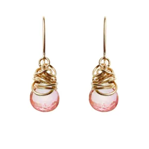 Pink Topaz Earrings