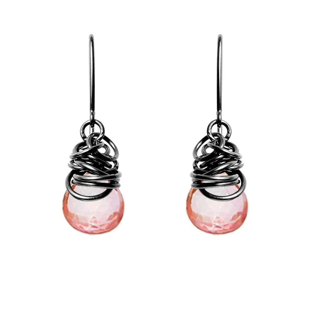 Pink Topaz Earrings