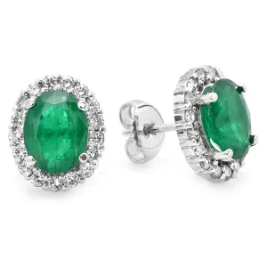 PMI 14W@3.3 34RD2@0.74 2EM@3.10 EMERALD EARRINGS