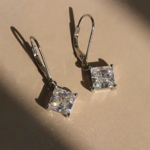 Princess Diamond Drop Earrings