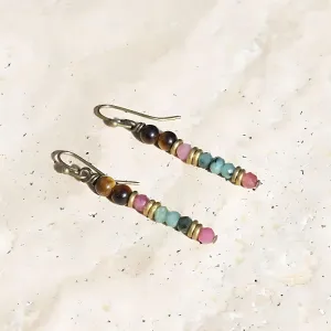 "Love and Abundance" Emerald and Tourmaline Earrings