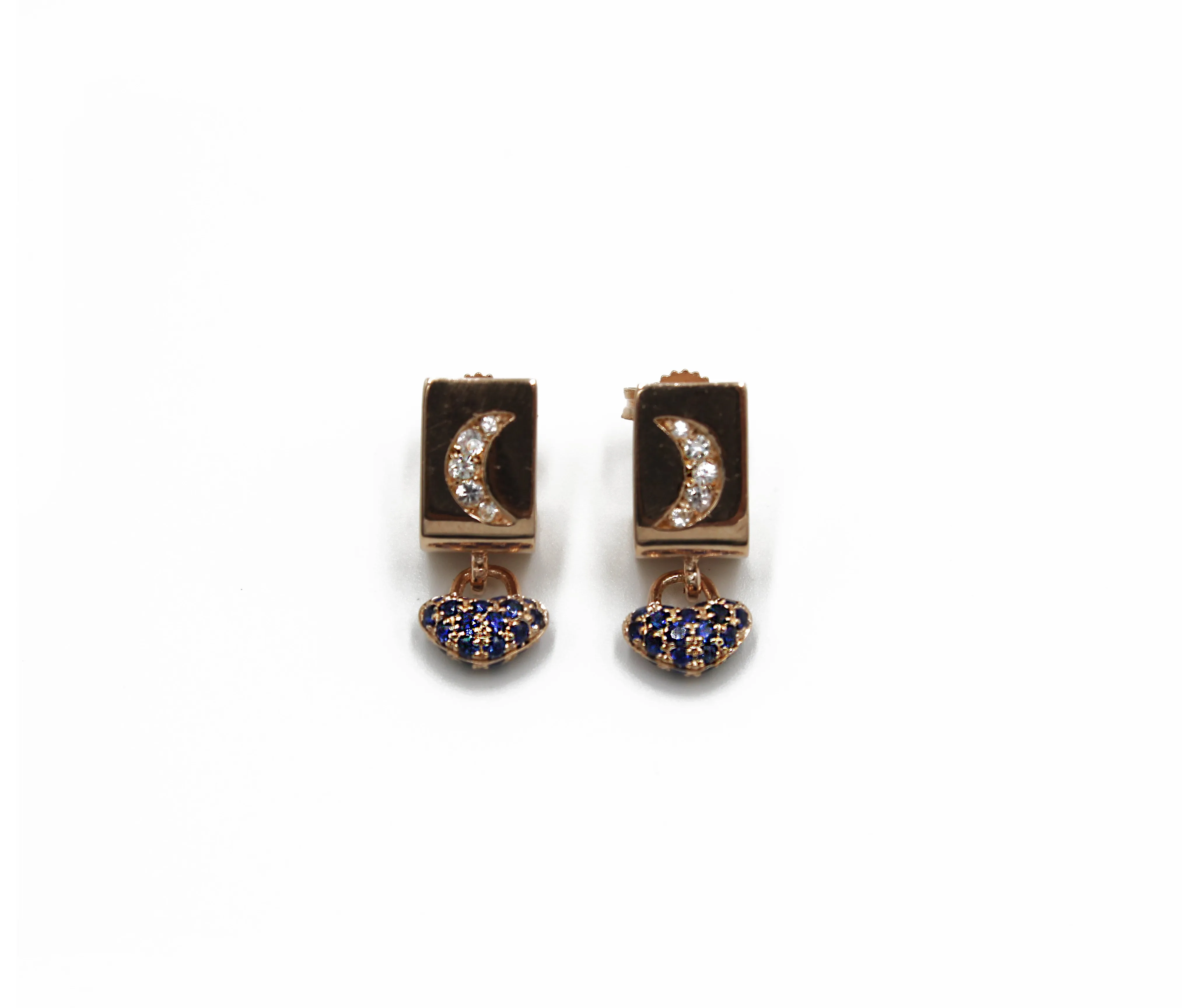 "To the Moon" Sapphire Earrings