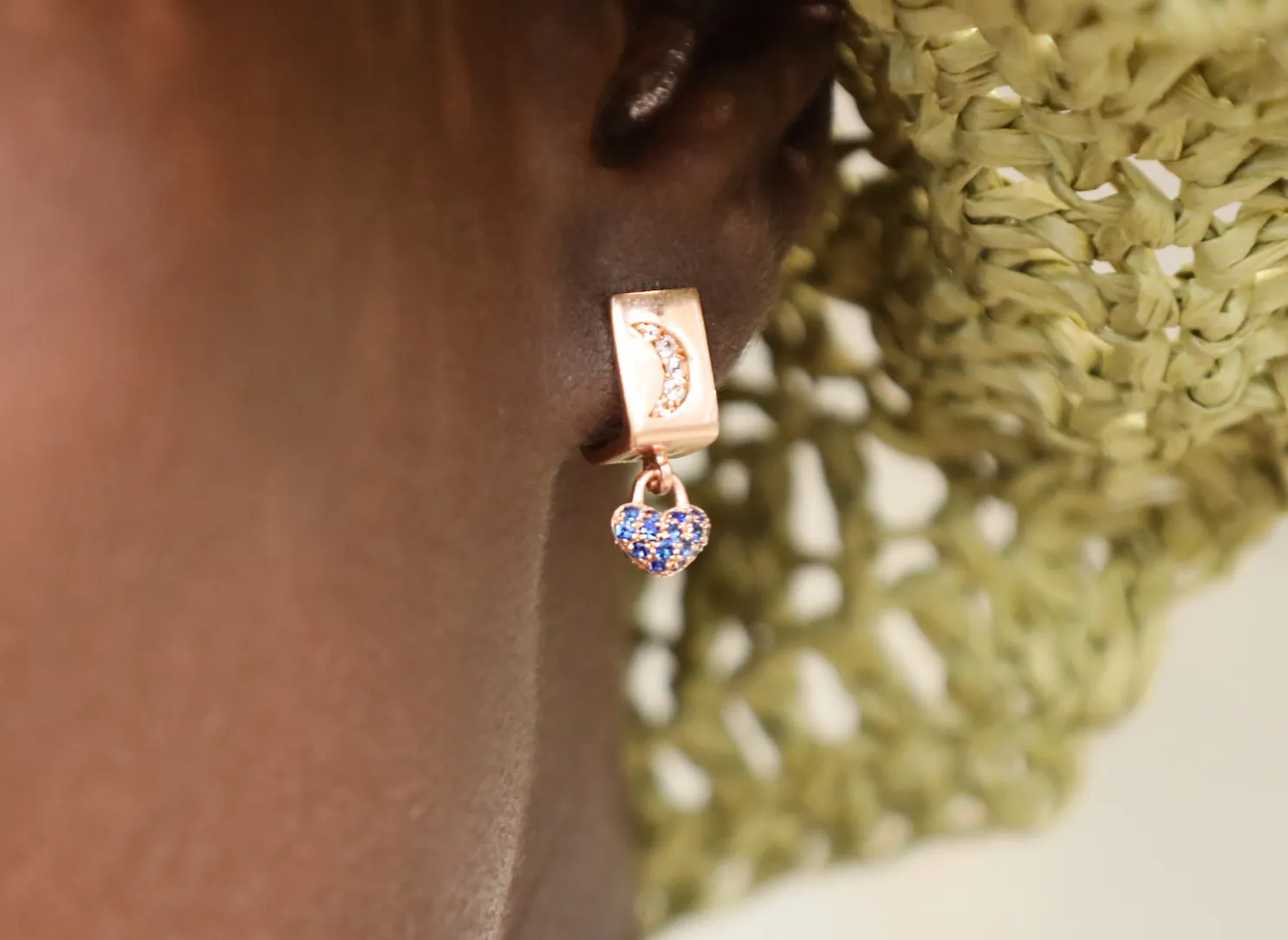 "To the Moon" Sapphire Earrings