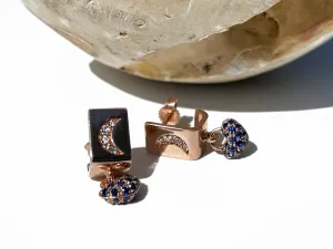 "To the Moon" Sapphire Earrings
