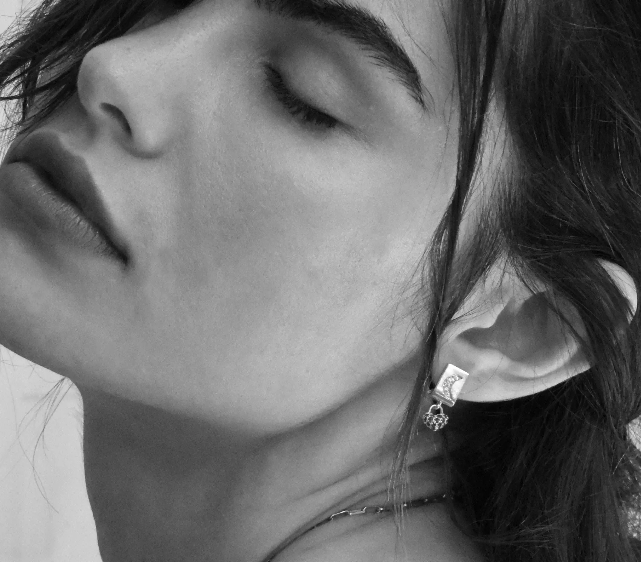 "To the Moon" Sapphire Earrings