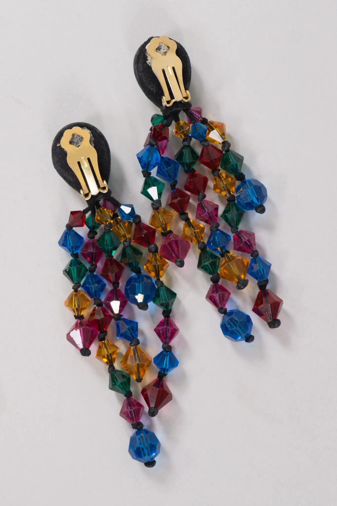 Rainbow Crystal Waterfall Earrings